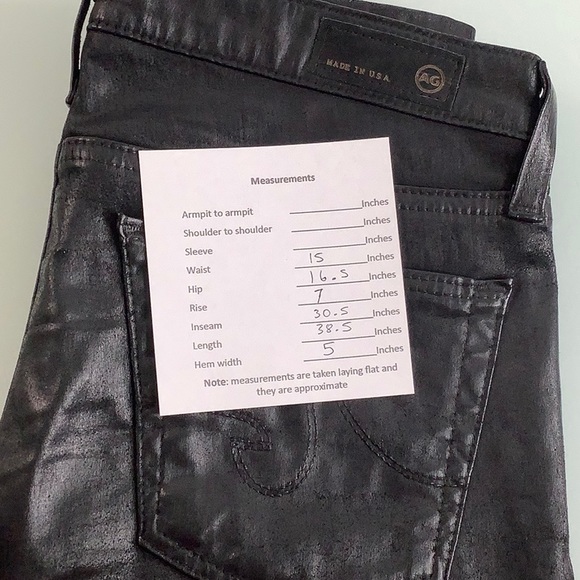 AG Adriano Goldschmied The Legging Super Skinny distressed Vegan Leather SZ 26 R - Picture 16 of 16